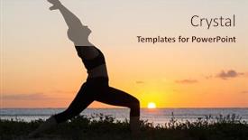  Presentation with yoga - Slide deck enhanced with silhouette-of-a-woman-practicing background and a lemonade colored foreground