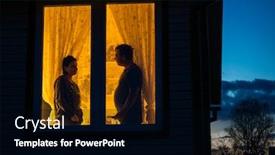  Presentation with isolation - PPT layouts featuring silhouette-of-a-woman background and a black colored foreground