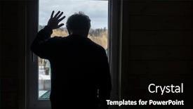  Presentation with unhappy - PPT theme with silhouette-of-an-unhappy-man background and a black colored foreground