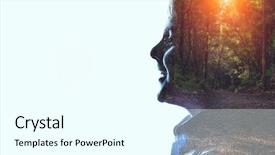  Presentation with media - Cool new PPT layouts with silhouette of boy on white backdrop and a cool aqua colored foreground