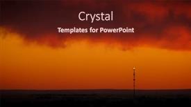  Presentation with cell tower - Presentation theme with silhouette-of-cell-tower background and a  colored foreground