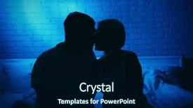  Presentation with time - Beautiful presentation theme featuring silhouette of couple in bed backdrop and a navy blue colored foreground