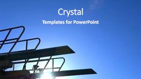  Presentation with diving board - Theme featuring silhouette of diving board background and a teal colored foreground