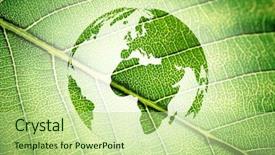  Presentation with green earth - PPT layouts having silhouette of earth on green background and a mint green colored foreground