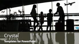  Presentation with children silhouette - Audience pleasing PPT theme consisting of silhouette-of-family-with-two backdrop and a dark gray colored foreground