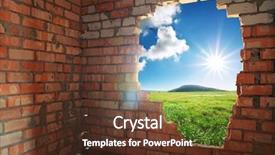  Presentation with release - PPT theme having silhouette of free man release background and a tawny brown colored foreground