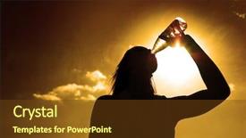  Presentation with benefits of drinking water - Amazing presentation having silhouette of girl drinking water backdrop and a tawny brown colored foreground