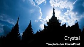  Presentation with shwedagon - Colorful theme enhanced with silhouette-of-golden-shwedagon-paya backdrop and a black colored foreground