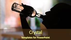  Presentation with drinking alcohol - Cool new PPT theme with silhouette of man drinking alcohol backdrop and a tawny brown colored foreground