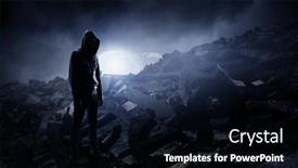  Presentation with silhouette of man worship - Presentation theme with silhouette-of-man-in-hoody background and a black colored foreground