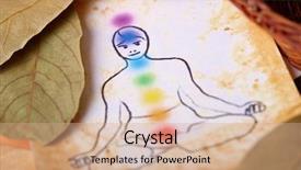  Presentation with traditional medicine medicine - Presentation theme consisting of silhouette of man with chakra background and a coral colored foreground