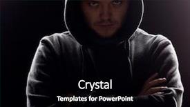  Presentation with hooligan - Slide set featuring silhouette of man background and a black colored foreground