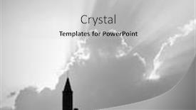  Presentation with light rays - Audience pleasing PPT theme consisting of silhouette-of-mosque-with-minaret backdrop and a light gray colored foreground