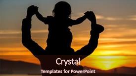  Presentation with mother child - Slides with silhouette of mother which her background and a wine colored foreground