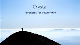  Presentation with mountain top - Amazing PPT layouts having silhouette-of-mountain-with-one backdrop and a sky blue colored foreground