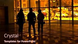  Presentation with lighting - Slides with silhouette-of-people-standing background and a wine colored foreground