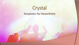  Presentation with concert - Colorful slide deck enhanced with silhouette of people backdrop and a cream colored foreground