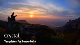  Presentation with reading - Colorful PPT theme enhanced with silhouette-of-priest-reading backdrop and a black colored foreground