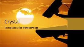 Presentation with camera security - Amazing PPT layouts having silhouette of security cctv camera backdrop and a yellow colored foreground