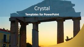  Presentation with roman - Theme with silhouette of the gate of athena archegetis at roman forum in athens at sunset greece greek sundown background and a teal colored foreground