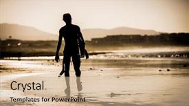  Presentation with walking - PPT layouts having silhouette of the man walking background and a  colored foreground