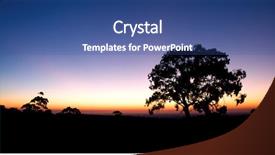  Presentation with tree silhouette - Theme consisting of silhouette of tree outback australian background and a ocean colored foreground