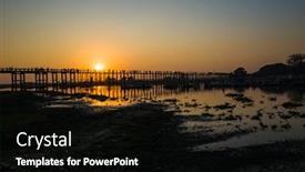  Presentation with reflection - Slide deck featuring silhouette-of-u-bein-bridge background and a black colored foreground