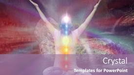  Presentation with chakra - Theme enhanced with silhouette-of-woman-sits background and a coral colored foreground