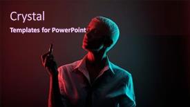  Presentation with lipstick - Beautiful presentation theme featuring silhouette-of-young-elegant-female backdrop and a wine colored foreground