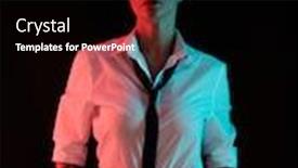  Presentation with black female - Theme having silhouette-of-young-elegant-manlike background and a black colored foreground