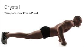  Presentation with exercise - PPT theme with silhouette-of-young-man-performing background and a white colored foreground