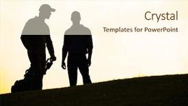  Presentation with virile young men - PPT theme having silhouette of young men standing background and a  colored foreground