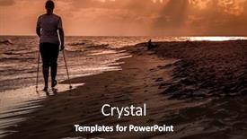  Presentation with walking nordic - Amazing slide set having silhouette-of-young-woman-doing backdrop and a wine colored foreground