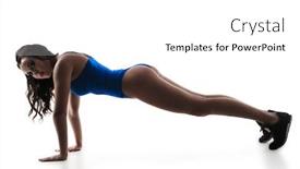  Presentation with exercise - Slide set enhanced with silhouette-of-young-woman-performing background and a white colored foreground