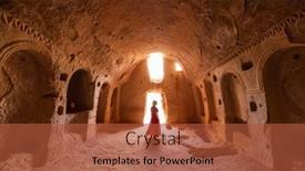  Presentation with cappadocia - Slide set enhanced with silhouette-of-young-woman background and a red colored foreground