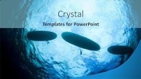  Presentation with underwater - Audience pleasing PPT theme consisting of silhouette paddleboarders from underwater backdrop and a arctic colored foreground