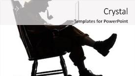  Presentation with sherlock holmes - Slide set with silhouette sitting in rocking chair background and a white colored foreground