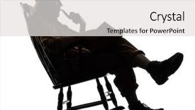  Presentation with sherlock holmes - Presentation design consisting of silhouette sitting in rocking chair background and a light gray colored foreground