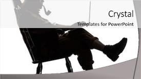  Presentation with sherlock holmes - Cool new slides with silhouette sitting in rocking chair backdrop and a white colored foreground