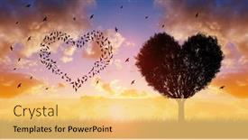  Presentation with tree silhouette - Cool new presentation with silhouette-the-tree-and-flock backdrop and a yellow colored foreground