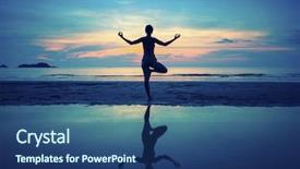  Presentation with sunset beach - Amazing theme having young men show hand pointing very happy christmas and happy new year 2018 backdrop and a coral colored foreground