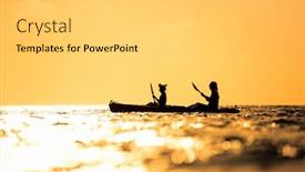  Presentation with silhouettes family - PPT theme featuring silhouettes-family-of-mother background and a light gray colored foreground