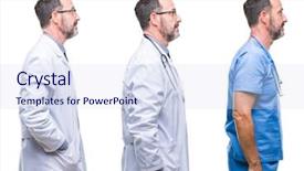  Presentation with collage of a forest - PPT layouts consisting of silhouettes nurses - collage of handsome senior hoary background and a sky blue colored foreground