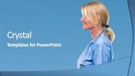  Presentation with nurse - Beautiful presentation theme featuring silhouettes nurses - middle age blonde nurse surgeon backdrop and a  colored foreground