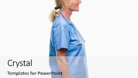  Presentation with nursing to nurse communication - Cool new presentation with silhouettes nurses - middle age blonde nurse surgeon backdrop and a  colored foreground