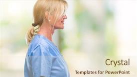  Presentation with arabian woman wearing hijab muslim - Audience pleasing PPT theme consisting of silhouettes nurses - middle age blonde woman wearing backdrop and a lemonade colored foreground