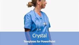  Presentation with nurse - Beautiful presentation featuring silhouettes nurses - middle age senior nurse doctor backdrop and a teal colored foreground