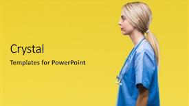  Presentation with ideas opthalmic surgeon - PPT theme having silhouettes nurses - young beautiful blonde doctor surgeon background and a  colored foreground