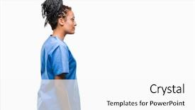  Presentation with hair - PPT theme enhanced with silhouettes nurses - young braided hair african american background and a  colored foreground