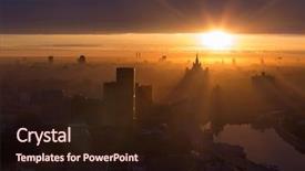  Presentation with stalin - Beautiful slides featuring silhouettes of buildings stalin skyscrapers backdrop and a wine colored foreground